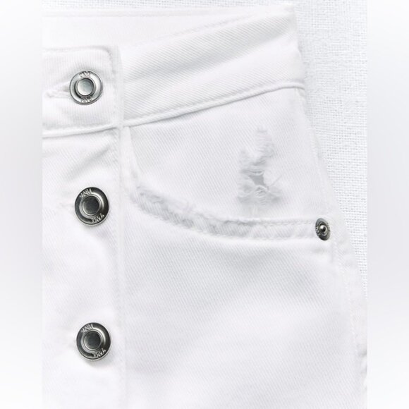 ZARA Z1975 WRAP DENIM SKORT - Picture 2 of 3